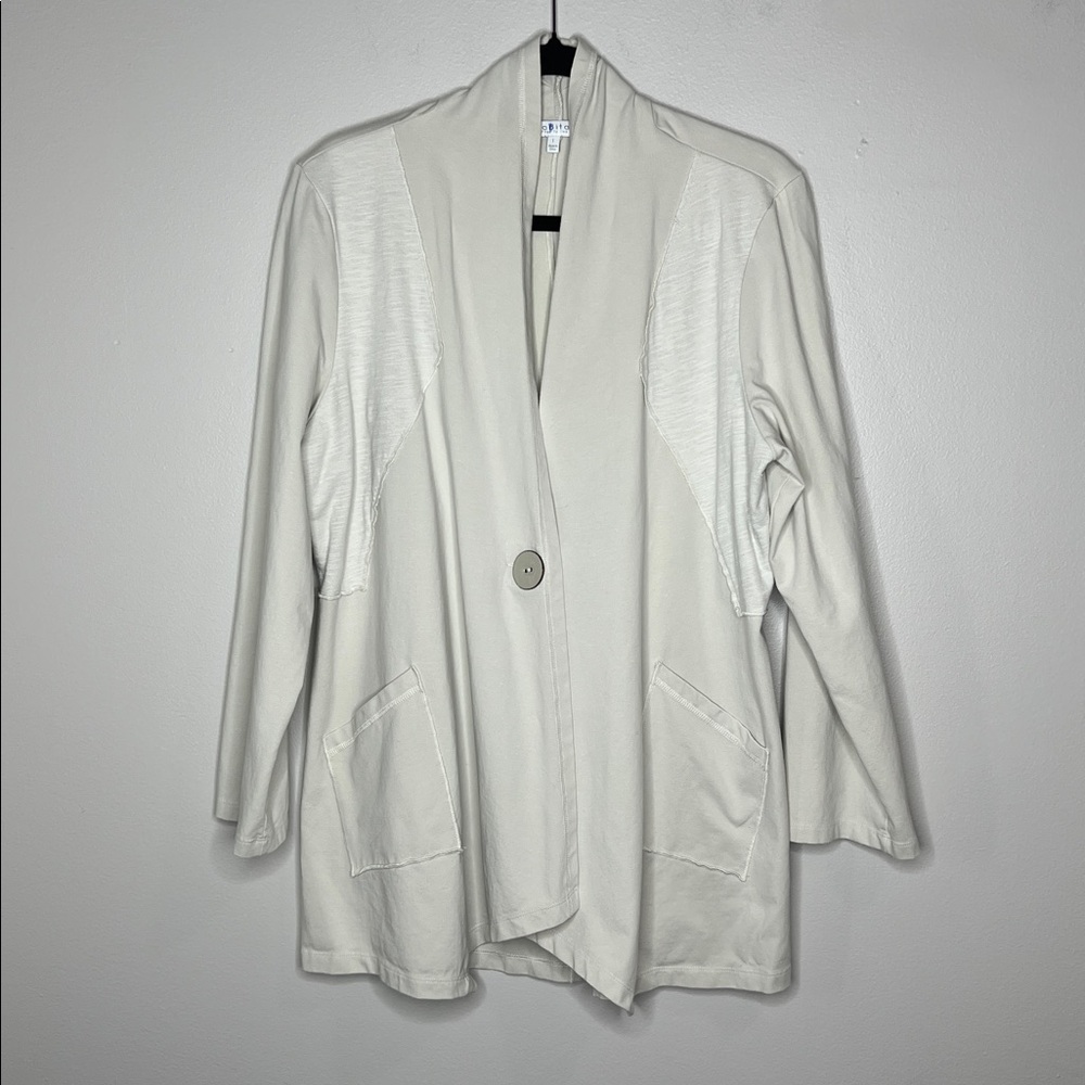 HABITAT One Button Cotton Shawl Jacket with pockets size Large - Picture 2 of 14